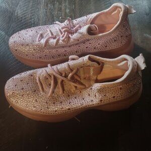 Women's sparkly pink Bebe sneakers